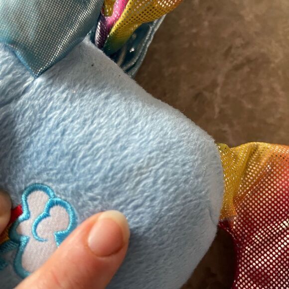 RAINBOW DASH My Little Pony Blue Plush Stuffed Animal Metallic Hasbro 2017 18” - Picture 4 of 8